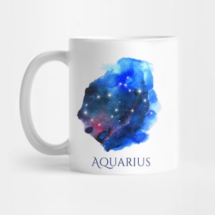 Aquarius Zodiac Sign - Watercolor Star Constellation Mug